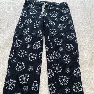 Faded Glory, Snowflake Knit Sweatpants, Wide Leg, Small